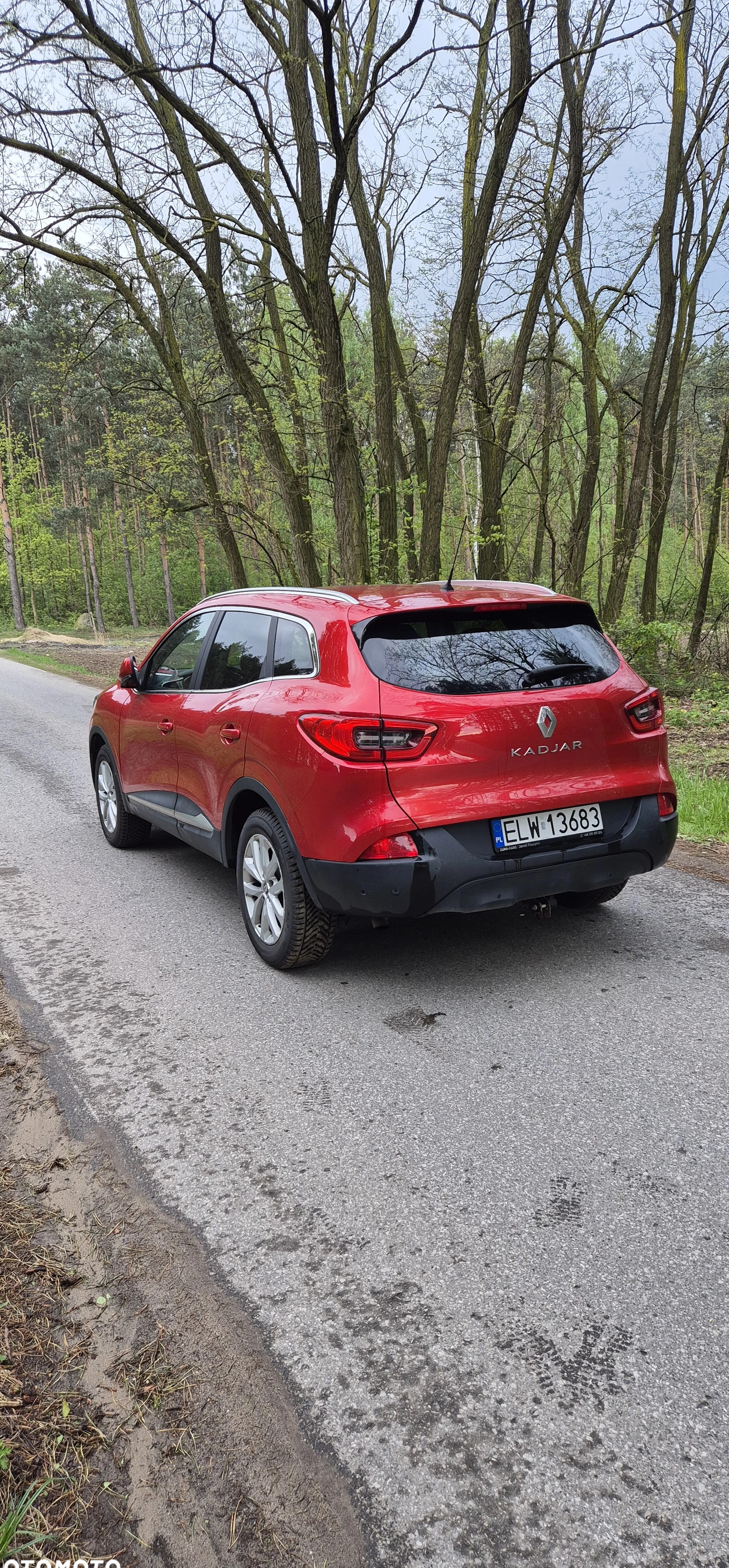 Renault Kadjar cena 59900 przebieg: 93000, rok produkcji 2017 z Łódź małe 211